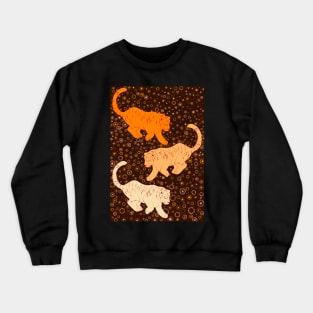 Psychedelic Tigers in the meadow Crewneck Sweatshirt